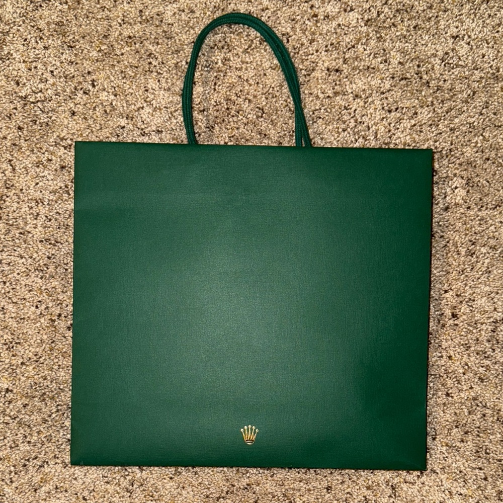 Rolex Green Shopping Bag